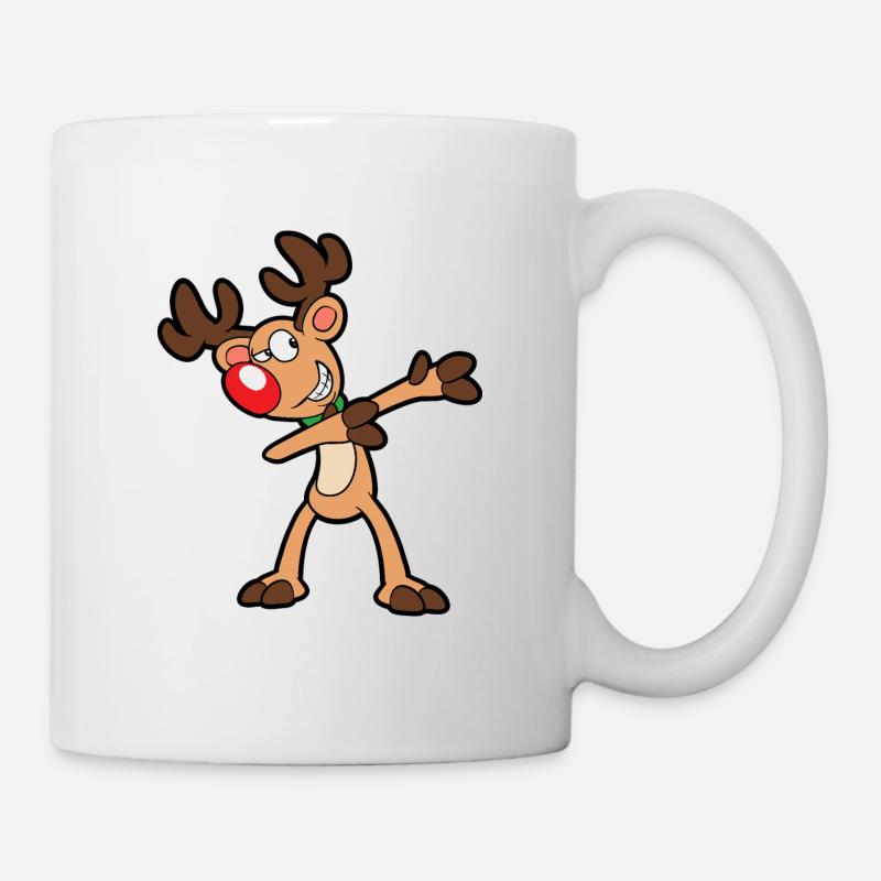 Weihnachten Dabbing Dab Rentier - Tasse - Weiß
