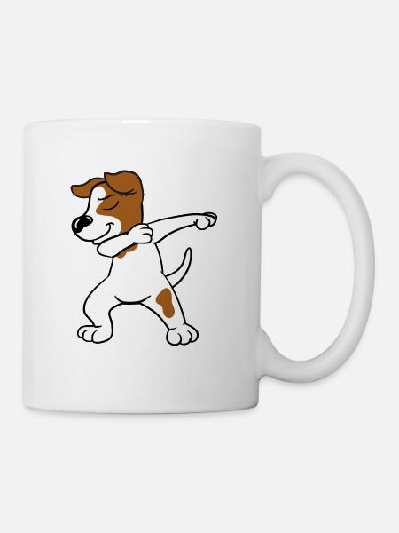 Tamponner tamponner Jack Russell Terrier - Mug blanc - blanc