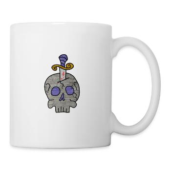 Wand and the skull Halloween gift idea - Mug - white - Right