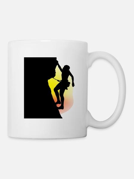 Climbing, Mountains - Mug - white