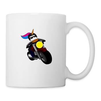 Unicorn motorcyclist. - Mug - white - Right