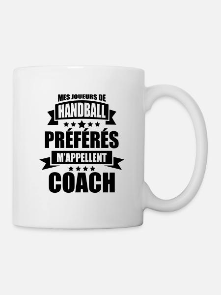 mes joueurs de handball préférés m'appellent coach - Mug blanc - blanc