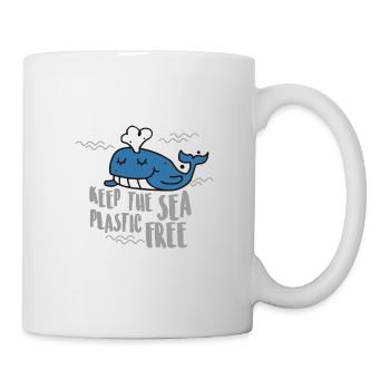 keep the see palstic free protection de l’environnement wal kawaii - Mug blanc - blanc - Droite