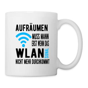 Aufräumen Wlan Signal - Tasse - Weiß - Rechts