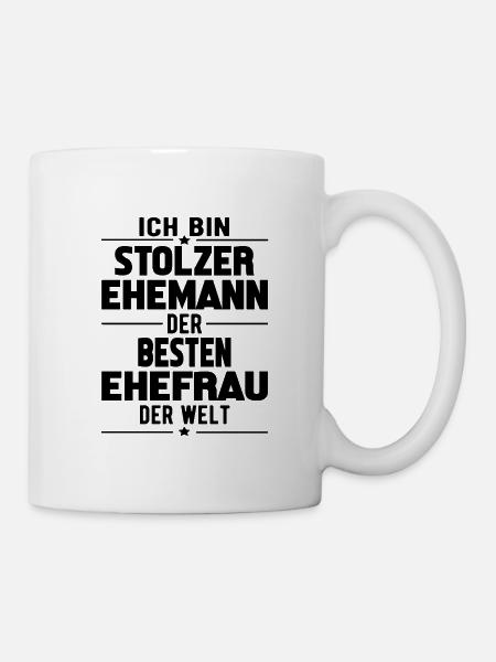 Herren Stolzer Ehemann der besten Ehefrau der Welt - Tasse - Weiß