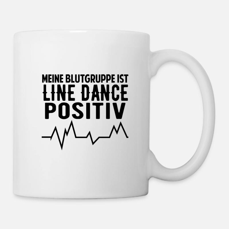 Linedance Herzschlag Geschenkidee - Tasse - Weiß