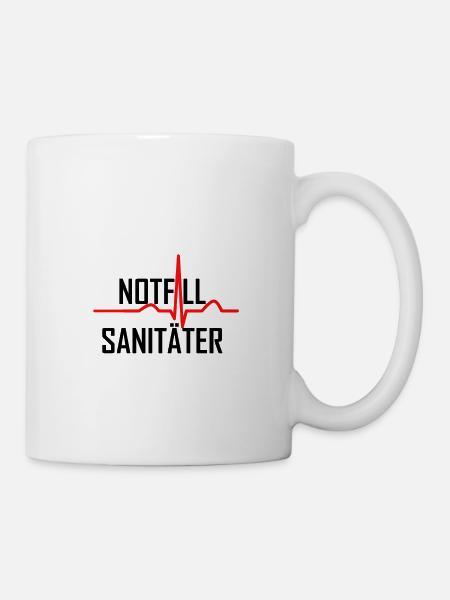 Notfallsanitäter Sinusrhythmus - Tasse - Weiß