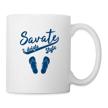Style Savate Deux Doigts - Ile De La Réunion - Mug blanc - blanc - Droite