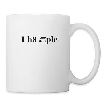 Math Nerd Pi I hate people - Mug - white - Right