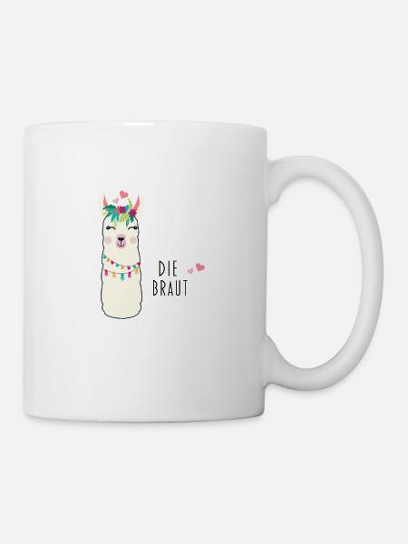 Bride Bride to be Lama Alpaca Alpaca Engagement - Mug blanc - blanc