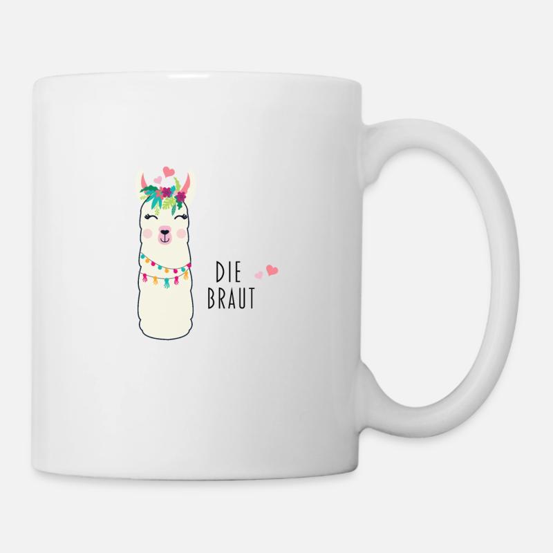 Bride Bride to be Lama Alpaca Alpaca Engagement - Mug blanc - blanc