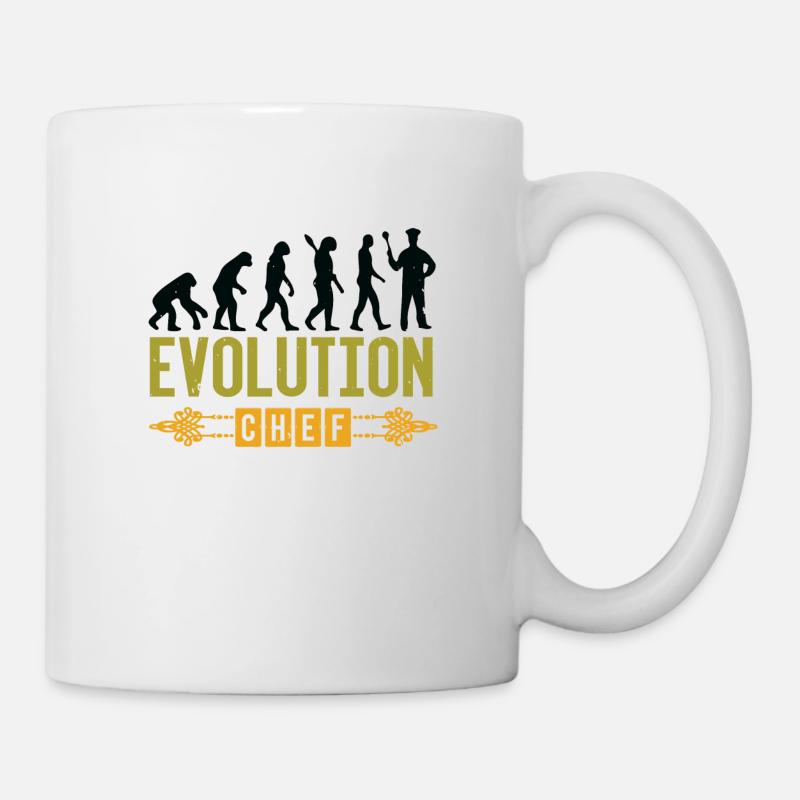 Evolution Chef Cuisinier - Mug blanc - blanc