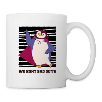 Funny penguin dressed up - Mug - white - Right