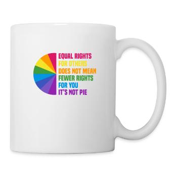 LGBT rainbow human rights equality - Mug - white - Right