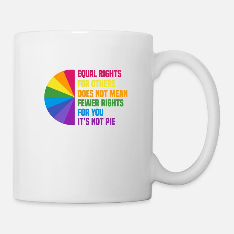 LGBT Regenbogen Menschenrechte Gleichberechtigung - Tasse - Weiß