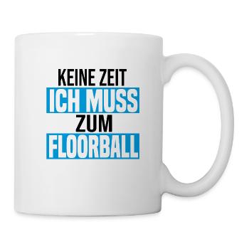 Floorball Unihockey Innenbandy Salibandy - Tasse - Weiß - Rechts