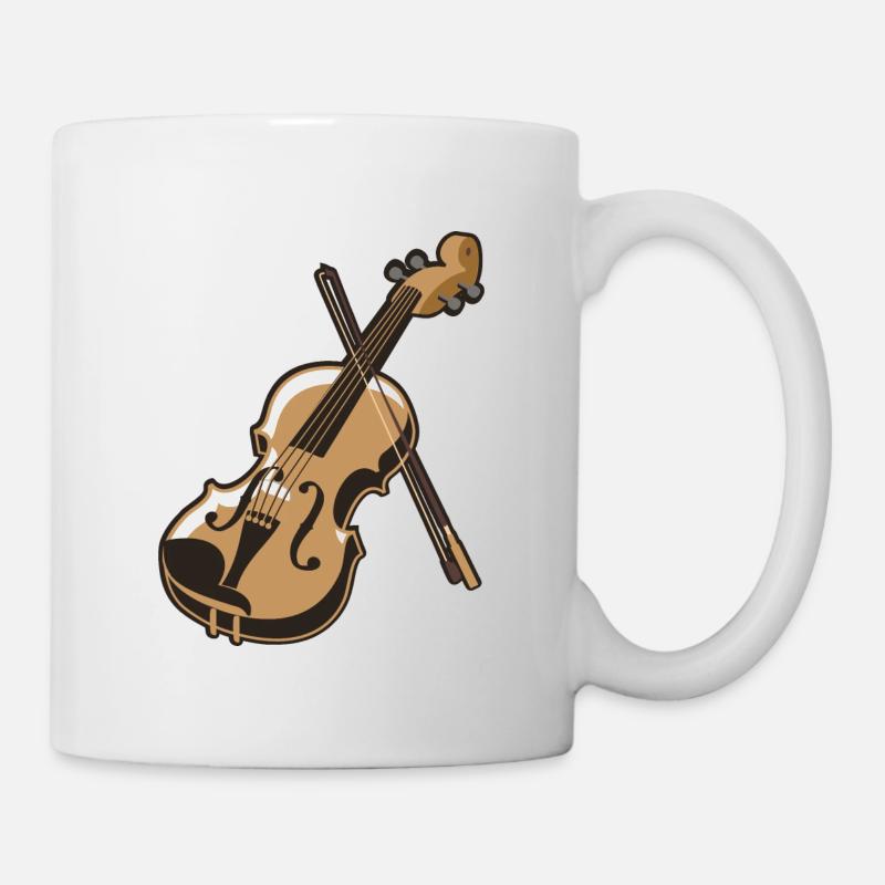 Violine Geige - Tasse - Weiß