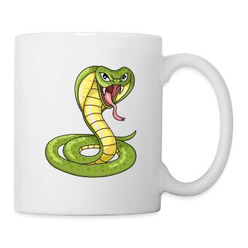 Aggressive Snake Cobra Illustration - Mug - white - Right