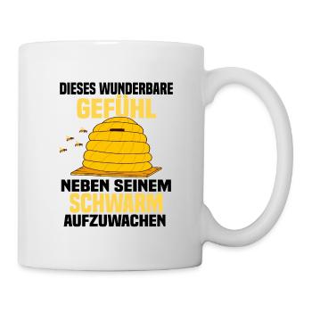 Vatertag Imker Hummel Bienenstock - Tasse - Weiß - Rechts