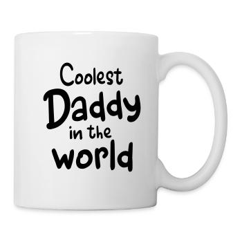 Coolster Papa Welt Bester Vater Geschenkidee cool - Tasse - Weiß - Rechts