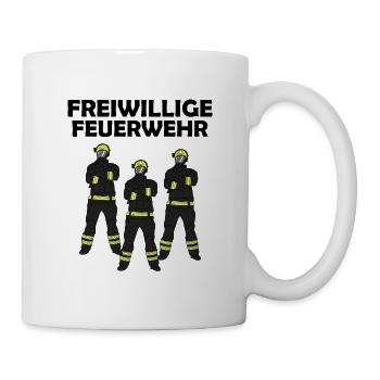 Freiwillige Feuerwehr - Tasse - Weiß - Rechts