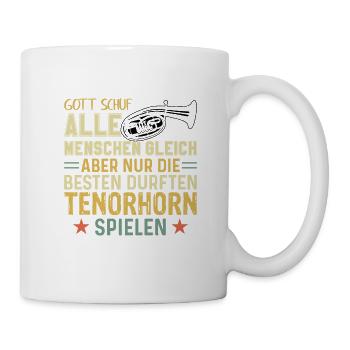 Tenorhorn Blechblasinstrument Musikinstrument - Tasse - Weiß - Rechts