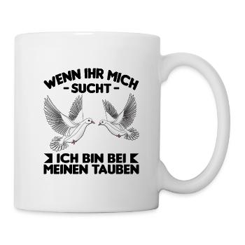 Taubenschlag Brieftaube Taube Tauben - Tasse - Weiß - Rechts