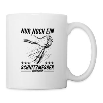 Holz Schnitzen - Tasse - Weiß - Rechts