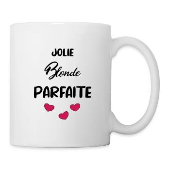 jolie blonde parfaite - cadeau pour une blonde - Mug blanc - blanc - Droite