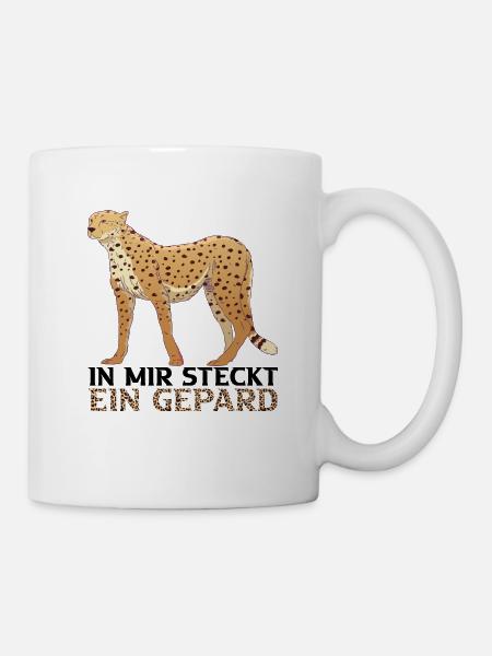 Gepard Leopard Raubkatze Kinder Kostüm - Tasse - Weiß