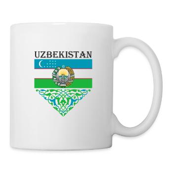 Usbekistan Flagge Heimat Usbek Geschenk - Tasse - Weiß - Rechts