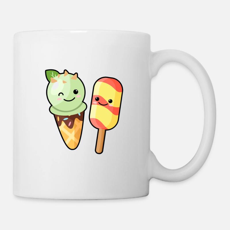 Smile Ice Cream Cone Caramel Bonbons au chocolat - Mug blanc - blanc
