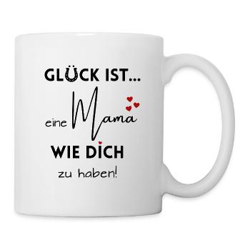 Glück ist, eine Mama wie Dich zu haben - Tasse - Weiß - Rechts