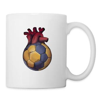 Handballer Herz lustiges Geschenk Handball Fan - Tasse - Weiß - Rechts