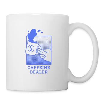 Barista Coffee Dealer Illustration Comic Style - Mug - white - Right