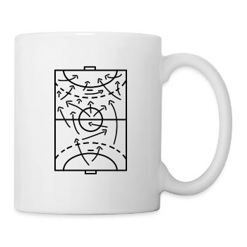 Funny HandballEr Lineup Tactics Training - Mug - white - Right