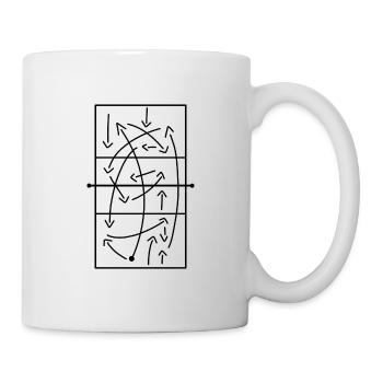Volleyball Tactics Move Volleyball Player - Mug - white - Right