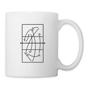 Volleyball Tactics Move Coach Lustig Sport - Mug - white - Right