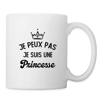 Je Peux Pas Je Suis Une Princesse - Mug blanc - blanc - Droite