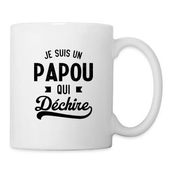 Je suis un papou qui déchire - Mug blanc - blanc - Droite
