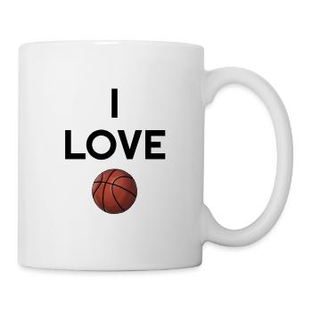 I love basketball basketball training design - Mug - white - Right
