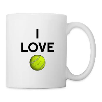 I love Tennis Design Tennis Player Fans Trainer - Mug - white - Right