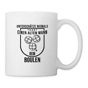 Boule Boccia Alter Mann Renter Sport Verein - Tasse - Weiß - Rechts