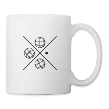 Boule Verein Sport Boccia Kugeln Logo Hobby - Tasse - Weiß - Rechts