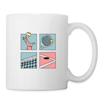 Tennis Cartoon Cool Tennis Player Club Club - Mug - white - Right