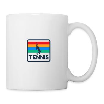 Vintage Tennis Logo Tennis Trainer Design 80s - Tasse - Weiß - Rechts