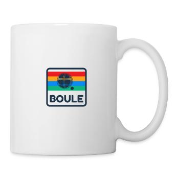 Boule Vintage 80s Design Rétro Boccia Locataire - Mug blanc - blanc - Droite