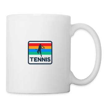 Tennis Player Retro Logo Tennis Club 80s 90s - Mug - white - Right