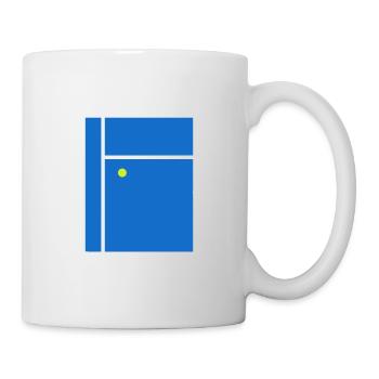 Minimalist Tennis Illustration Tennis Court Trainer - Mug - white - Right