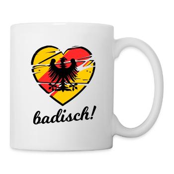 Ein Herz für Badische - Tasse - Weiß - Rechts